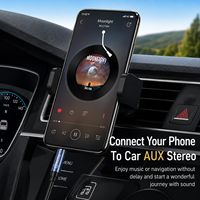 Câble audio stéréo AUX Biaze 3,5 mm mâle-mâle en cuivre plaqué or pour haut-parleur de voiture, casque, microphone, lecteur DVD