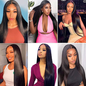 Wholesale Hair 4x4 5x5 Lace Closure vietnamese raw hair bone straight <b>wigs</b> Virgin Cuticle Aligned Human Hair Preplucked Closure - Product Image 5