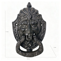 Battant de porte moderne en forme de tête de lion, en fonte rétro, décoration de porte, accessoires de luxe pour la maison, sculpture murale, cadeau de pendaison de crémaillère