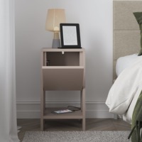 Table de chevet en bois au design unique et élégant avec étagère ouverte, vente en gros, MOQ 300