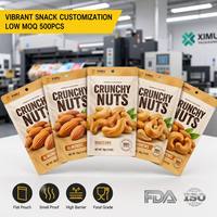 Mini Nut Sample Bag 30g 50g 3 Side Seal Moisture Proof Resealable Custom Printed Gift Packaging Mixed Nut Trial Snack Pack
