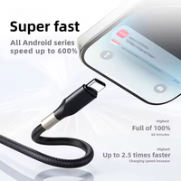 Cable de Datos USB Tipo-C Multifuncional de Alta Calidad de 1M, con Malla de Protección y Conductor Metálico para Carga Rápida de Teléfonos Móviles y Computadoras