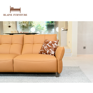 BLAINE Original 313 Offre promotionnelle Canapé sectionnel moderne quatre places en cuir véritable et bois, ensemble de meubles de salon - Product Image 4