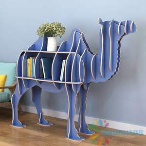 Chiquitos di lusso moderno cammello a forma di soggiorno <span class=keywords><strong>libreria</strong></span> <span class=keywords><strong>libreria</strong></span> per bambini di lusso biblioteca decorare la decorazione della finestra del negozio - Product Image 3
