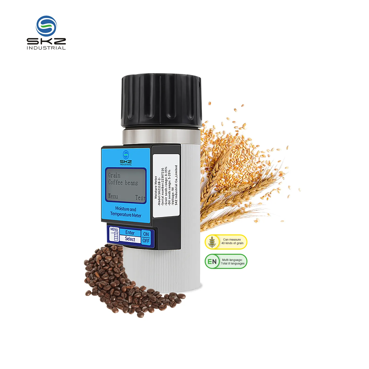 SKZ111B-2 тост, измеритель влажности, пергаментный анализатор влажности кофейных зерен, измеритель влажности зерна