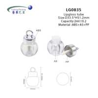 Conteneurs de gloss à lèvres miniatures personnalisés de 2 ml, tubes de gloss à lèvres en plastique pour huile à lèvres et baume à lèvres, emballage cosmétique en gros