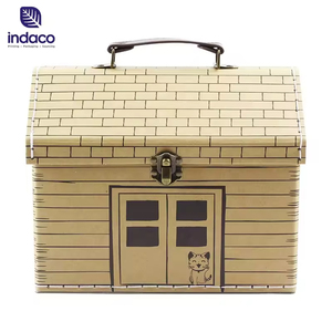 Caja de Regalo para Bebé Recién Nacido, Caja de Papel con Forma de Casa, Maleta Decorativa, Cajas de Cartón con Asa - Product Image 1