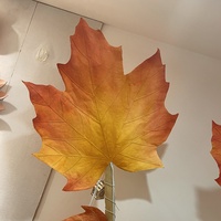 Feuilles d'érable artificielles géantes en papier, très vendues, pour décorations sécurisées de vitrines et de fêtes, au prix d'usine