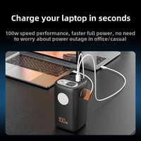 Chargeur portable pour ordinateur portable à batterie lithium polymère 100W ultra-rapide, grande capacité 60000mAh, pour usage extérieur transfrontalier, avec logo personnalisé