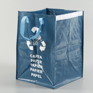 Nhiều Lớp Tái Sử Dụng Không Thấm Nước PP Dệt Gấp Thùng Rác Phân Loại Bin 3-Trong-1 Tái Chế Chất Thải Bin Với Tách Phân Loại Túi - Product Image 2