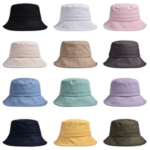 Chapeaux Bob Unisexe Tendance avec Broderie 3D Personnalisée, Logo en Cuir, Casquette Couleur Unie, Chapeau de Pêcheur d'Été pour Sports de Plein Air et Visière - Product Image 3