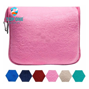 Top One Voyager Portable Doux Chaud 2 En 1 Petit Oreiller Zipper Clip Sac Avion Jeter Couverture - Product Image 4