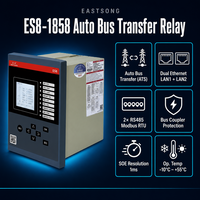 EASTSONG ES8-1858 Perangkat Perlindungan Transfer Otomatis Bus-Coupler Tiga Fasa Layar Digital 2CH Jaringan Ring Ethernet RS485 Modbus