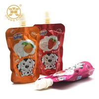 Vente chaude d'usine pour la vente en gros de sachets à bec verseur transparents en plastique pour boissons avec buse d'aspiration, sac à eau en nylon transparent de 2,5 L