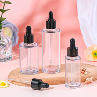 Envase Cosmético de Plástico Puro Personalizado, Botella con Gotero de PETG de Pared Gruesa para Aceite Esencial, Botellas de Suero PET