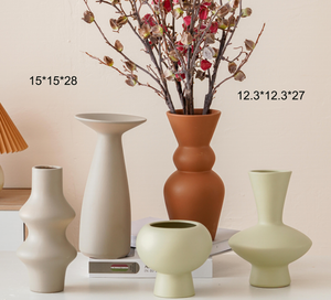 Nordic Art Deco Ceramic Porcelain <b>Vases</b> Creative Crafts Modern Ceramic <b>Vase</b> for Party Wedding Event Use - Product Image 2