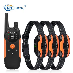 Para Mascotas, los proveedores inteligente diseño de botón recargable de Control eléctrico perro <span class=keywords><strong>Collar</strong></span> de entrenamiento con Control remoto - Product Image 1