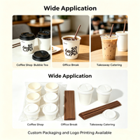 Gobelet en papier jetable avec couvercle et paille, gobelet écologique en papier pour café, jus, milkshake, fête, à emporter, pique-nique