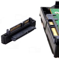 Adaptador SATA de 22 Pines en Ángulo Recto (90°) Macho a Hembra, Conector Convertidor de Extensión Serial ATA de 7+15 Pines
