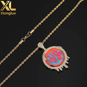 Collar de Latón Chapado en Oro Personalizado con Colgante de Marco de Fotos en Forma de Gota de Agua, Regalo de Joyería Personalizada para Hombres y Mujeres - Product Image 5