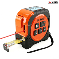 Mètre laser multifonctionnel 3-en-1, télémètre laser, ligne laser croisée, règle en acier rétractable de 5 m, outils de mesure manuels