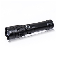 Linterna Led de alta potencia, recargable por Usb, con zoom