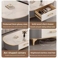 Table basse multifonctionnelle de luxe avec tiroir pour salon, design simple, prix abordable, meubles pour appartement