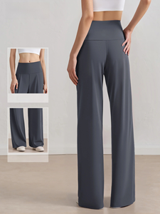 <span class=keywords><strong>Pantaloni</strong></span> sportivi a vita alta <span class=keywords><strong>da</strong></span> donna nuovi arrivi <span class=keywords><strong>pantaloni</strong></span> <span class=keywords><strong>da</strong></span> <span class=keywords><strong>Yoga</strong></span> estivi a gamba dritta sottili e drappeggiati con motivo solido di fascia alta - Product Image 5