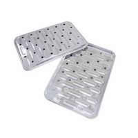 Barquette jetable en aluminium moulé en pulpe de qualité alimentaire avec couvercle en plastique pour barbecue extérieur et pique-nique