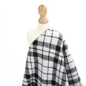 Rayonne extensible tricotée de poids moyen Poly Jacquard tissu brossé motif à rayures à carreaux pour garçons et filles matériel de costume - Product Image 4