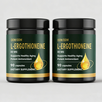 Capsules d'ergothionéine 30 mg de qualité supérieure, à base de plantes, L-ergothionéine, longévité, vieillissement sain, certifié ISO