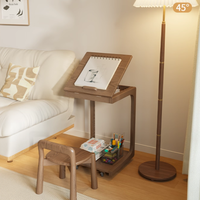 Table d'appoint pliable en forme de C réglable, table de chevet/table basse mobile avec roulettes pour salon, design minimaliste