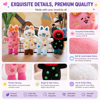 Vente en gros d'usine, porte-clés chat en peluche miniature doux, motif à pois, couleurs assorties, chat avec expression excentrique, coton PP, 15 cm