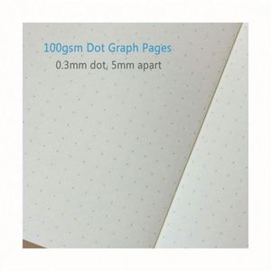 Cuaderno Espiral de Hojas Sueltas con Puntos, con Bolsillo, Bloc de Notas 3x5.5, Papel Grueso con Cuadrícula de Puntos, 96 Hojas, 192 Páginas - Product Image 2