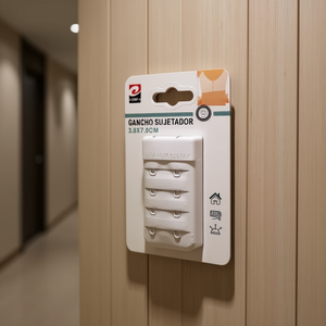 ERP S.L. Hook Fastener 3.8X7.0Cm Two Rows Four Buckles Wall Mounting - Product Image 3