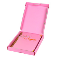 Journal d'objectif en spirale A4 A5 avec logo entièrement personnalisé coffret cadeau agenda et carnet de notes agenda rose