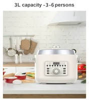 Cuisinière à pression électrique multifonction 2 en 1 3L avec cuve antiadhésive, contrôle numérique, arrêt automatique, fonctionnement à une touche