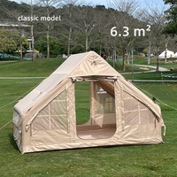 12 ㎡   Tente pneumatique imperméable quatre saisons à une chambre en tissu Oxford 420D, tente de camping gonflable pour secours en cas de catastrophe