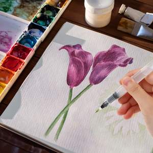 Surtido <span class=keywords><strong>de</strong></span> puntas planas redondas, pinceles <span class=keywords><strong>de</strong></span> <span class=keywords><strong>pintura</strong></span> <span class=keywords><strong>de</strong></span> acuarela <span class=keywords><strong>de</strong></span> artista <span class=keywords><strong>de</strong></span> nailon recargables, pincel <span class=keywords><strong>de</strong></span> agua para juego y creatividad - Product Image 5