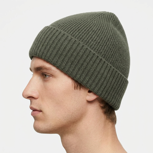 Gorro Unisex de Punto Acanalado de Color Sólido con Estampado por Transferencia Térmica, 100% Acrílico, Cálido para Invierno, Informal, para Exteriores, para Adultos, Talla 58-60 cm - Product Image 1