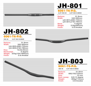Guidon de VTT OEM en alliage d'aluminium avec surface mate peinte - Product Image 5