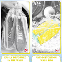 Sac de machine à laver les chaussures réutilisable Sneaker Gym chaussures sacs de nettoyage 360 ° enveloppant sac à chaussures à linge