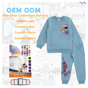 Chándal de algodón orgánico para bebés, conjunto de ropa de moda para niños, conjunto de ropa de invierno informal para bebés de 1 a <span class=keywords><strong>5</strong></span> <span class=keywords><strong>años</strong></span> - Product Image 1