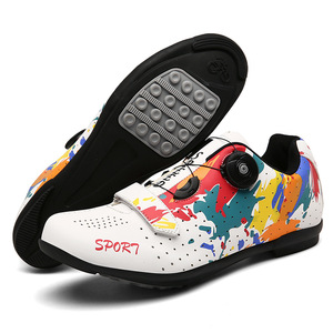 Chaussures de vélo sans lacets de style nouveau, plates, printemps-été, pour hommes et femmes, vélo de route, VTT, semelle rigide - Product Image 5