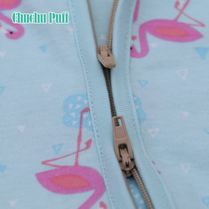 2019 New arrival Pajamas baby Onesie baby sleeve rompers with invested and zipper's printout - Product Image 4