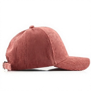 Casquette de baseball en velours côtelé de qualité supérieure, unisexe, couleur unie, ajustement réglable, visière plate, 5 panneaux, décontractée, pour le printemps et l'automne - Product Image 1