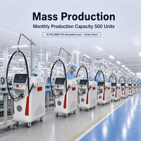 Machine d'épilation laser professionnelle 755nm 1064nm Alexandrite et Nd Yag, 24 grandes têtes, laser Nd Yag à impulsions longues