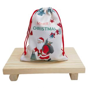 Pochette cadeau pour fête de Noël, sacs à cordon pour bonbons du Père Noël - Product Image 4
