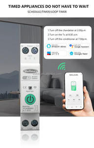 1P+N Tuya App Smart Mini <strong>Circuit</strong> <strong>Breaker</strong> 63A Rated Energy Power Consumption Meter Time Relay Switch Leakage Voltage Protection - Product Image 3