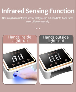 Lampe UV à ongles rechargeable 30 LED avec capteur intelligent, séchoir à vernis gel, 3 minuteurs, grande chambre, équipement de salon - Product Image 5